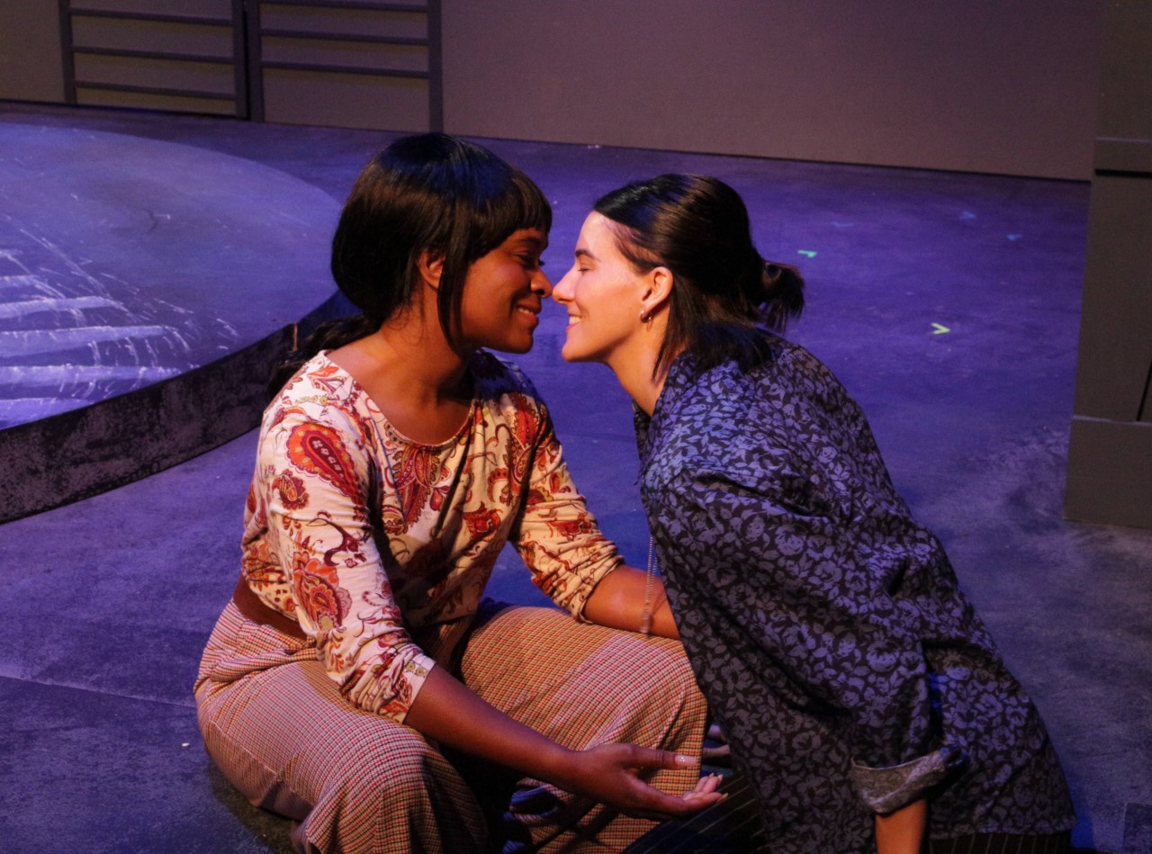 Kacie Rogers and Tiffany Wolff star in the Road Theatre Company’s Los Angeles premiere of BRIGHT HALF LIFE by Tanya Barfield, directed by Amy K. Harmon and now playing at the Road Theatre in North Hollywood. Photo by Elizabeth Kimball.